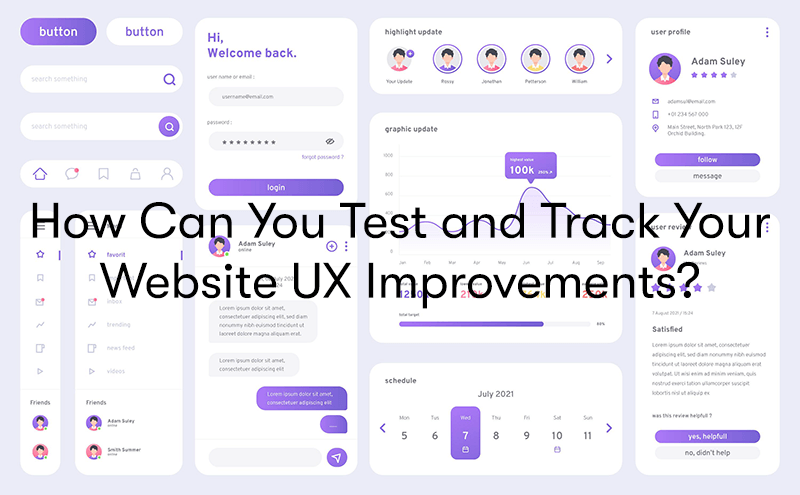 How can you test and track your website UX improvements in front of website analytics dashboard