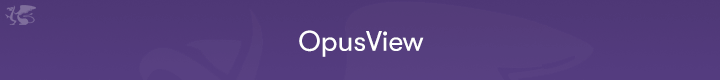 OpusView banner on purple background