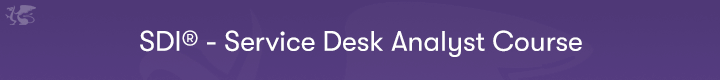 Service Desk Analyst course banner with purple background