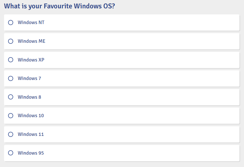 Windows Operating System Poll